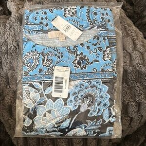 LOFT Carolina and Navy Blue Sleeveless Floral Dress